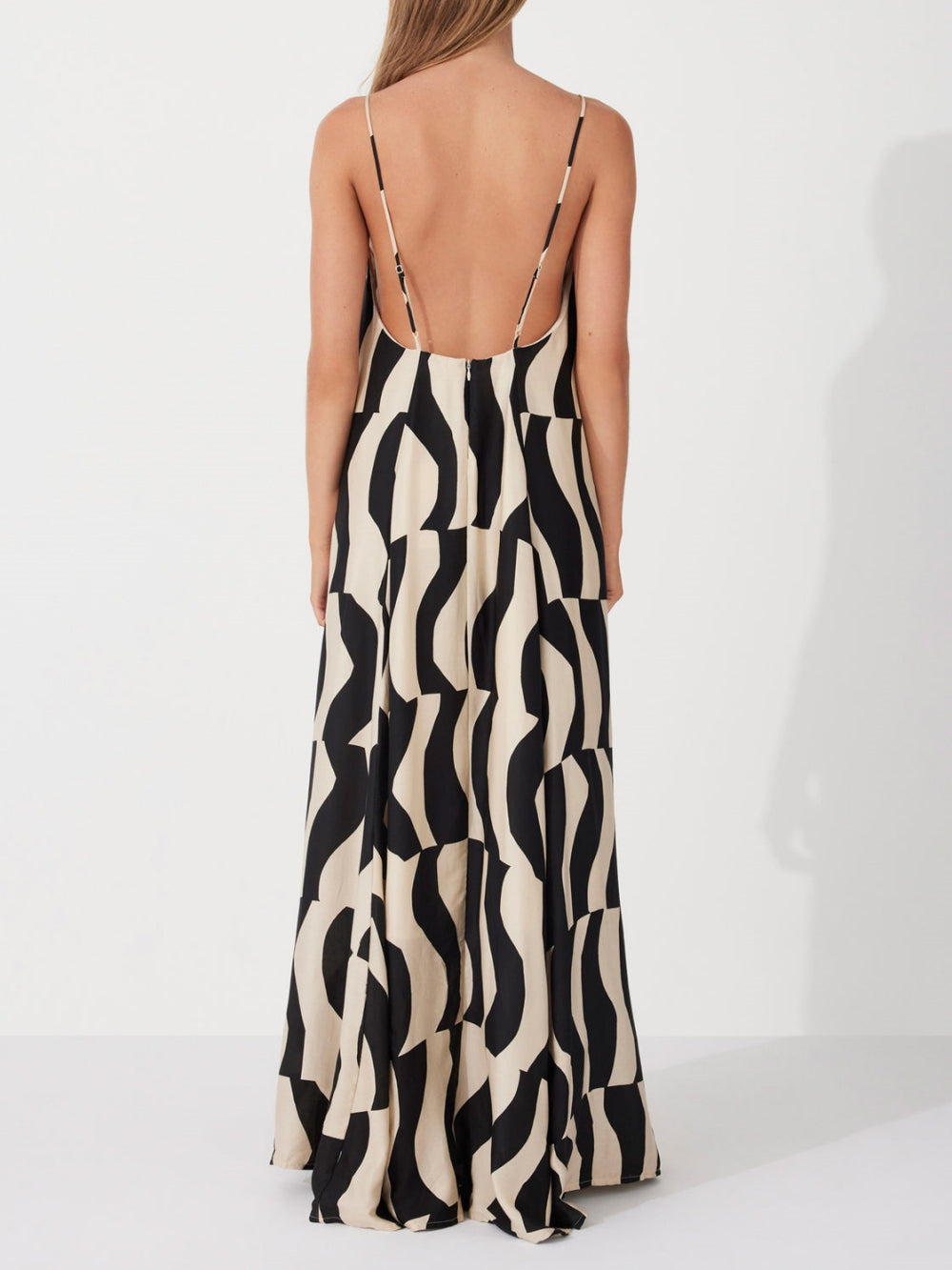 Printed Maxi Dress Back View
